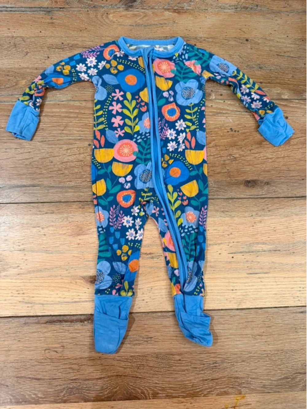 Little Sleepies bamboo viscose Zippy sleeper retired Folk Floral print 3-6 m